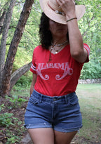 Vintage-Look Alabama Football Ringer Band Tee