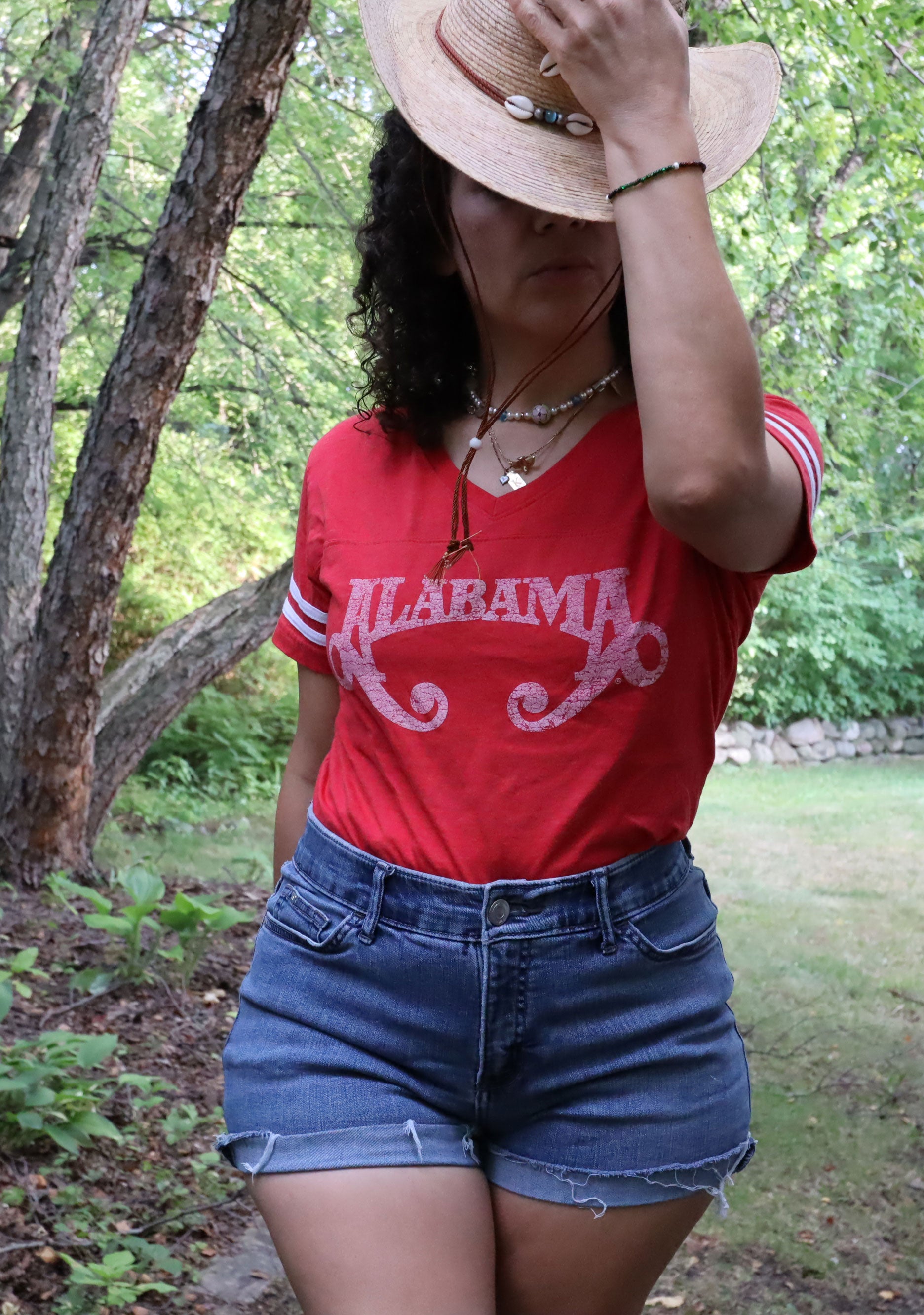 Vintage-Look Alabama Football Ringer Band Tee