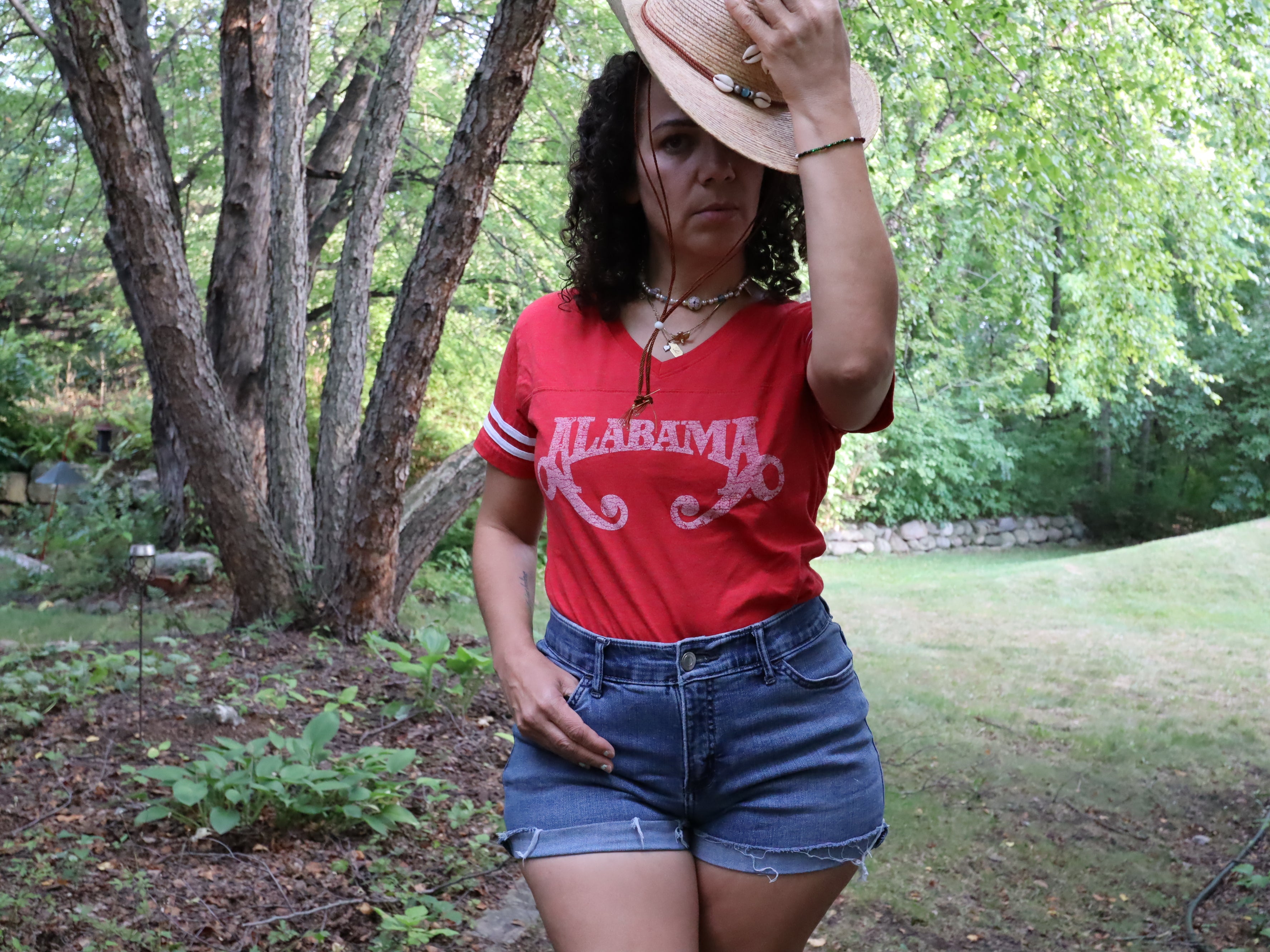 Vintage-Look Alabama Football Ringer Band Tee