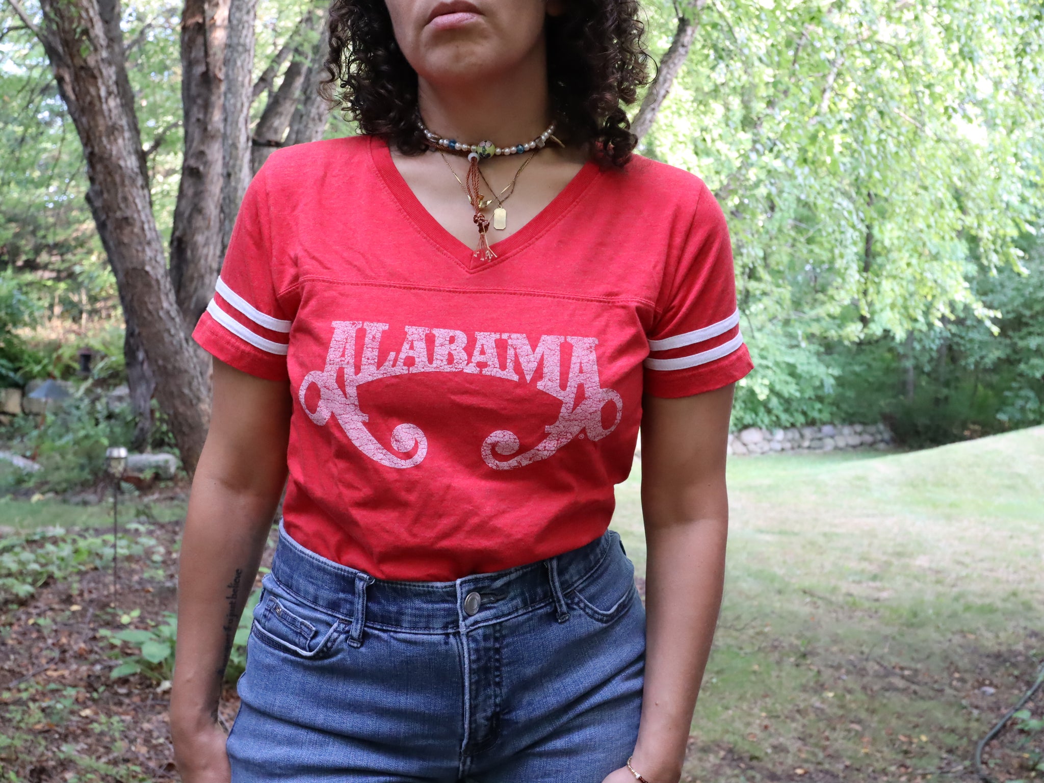 Vintage-Look Alabama Football Ringer Band Tee