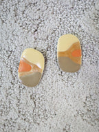 Vintage 80s Sunset Enamel Earrings