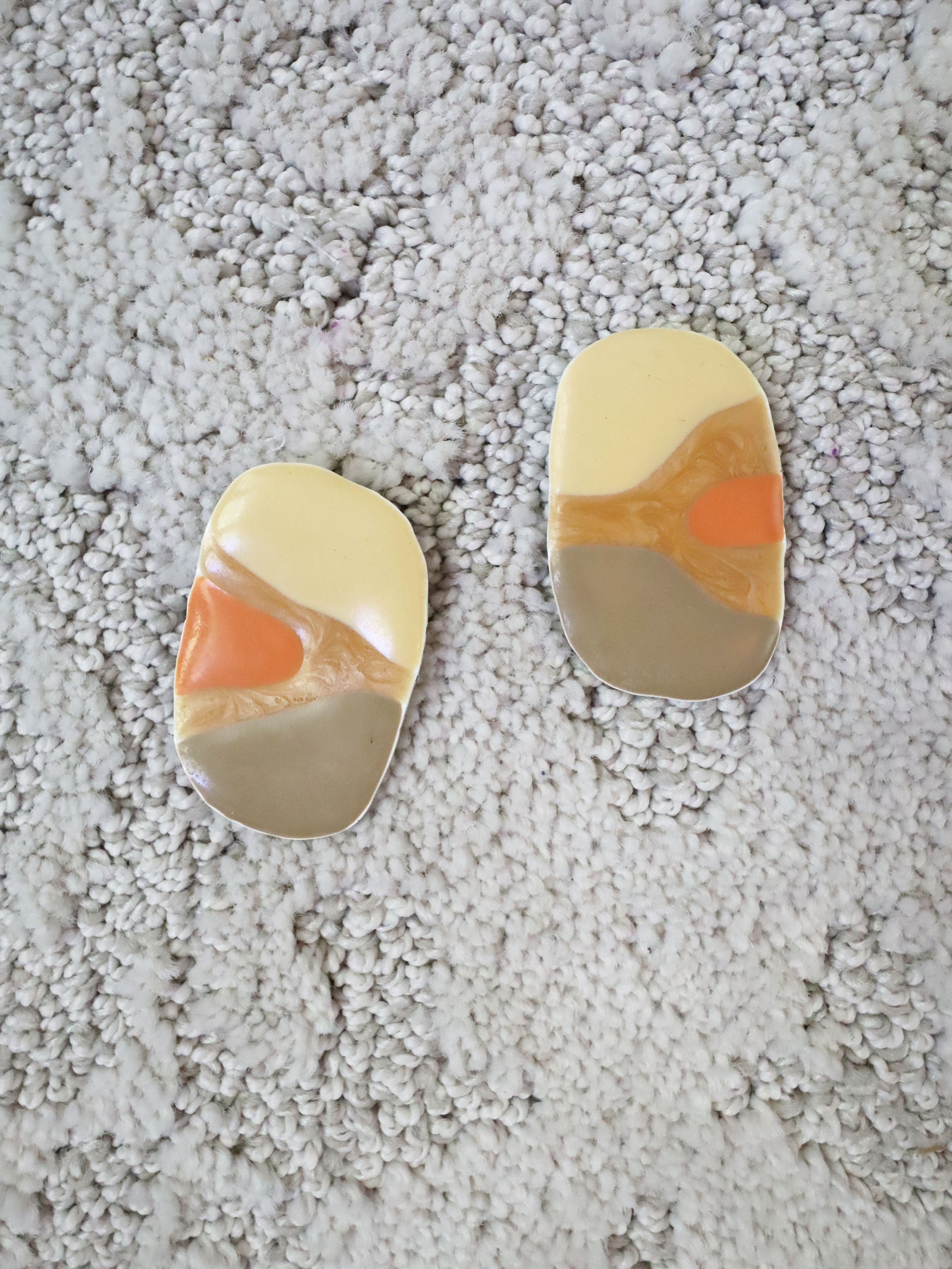 Vintage 80s Sunset Enamel Earrings
