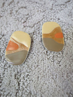 Vintage 80s Sunset Enamel Earrings
