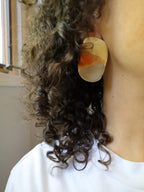 Vintage 80s Sunset Enamel Earrings