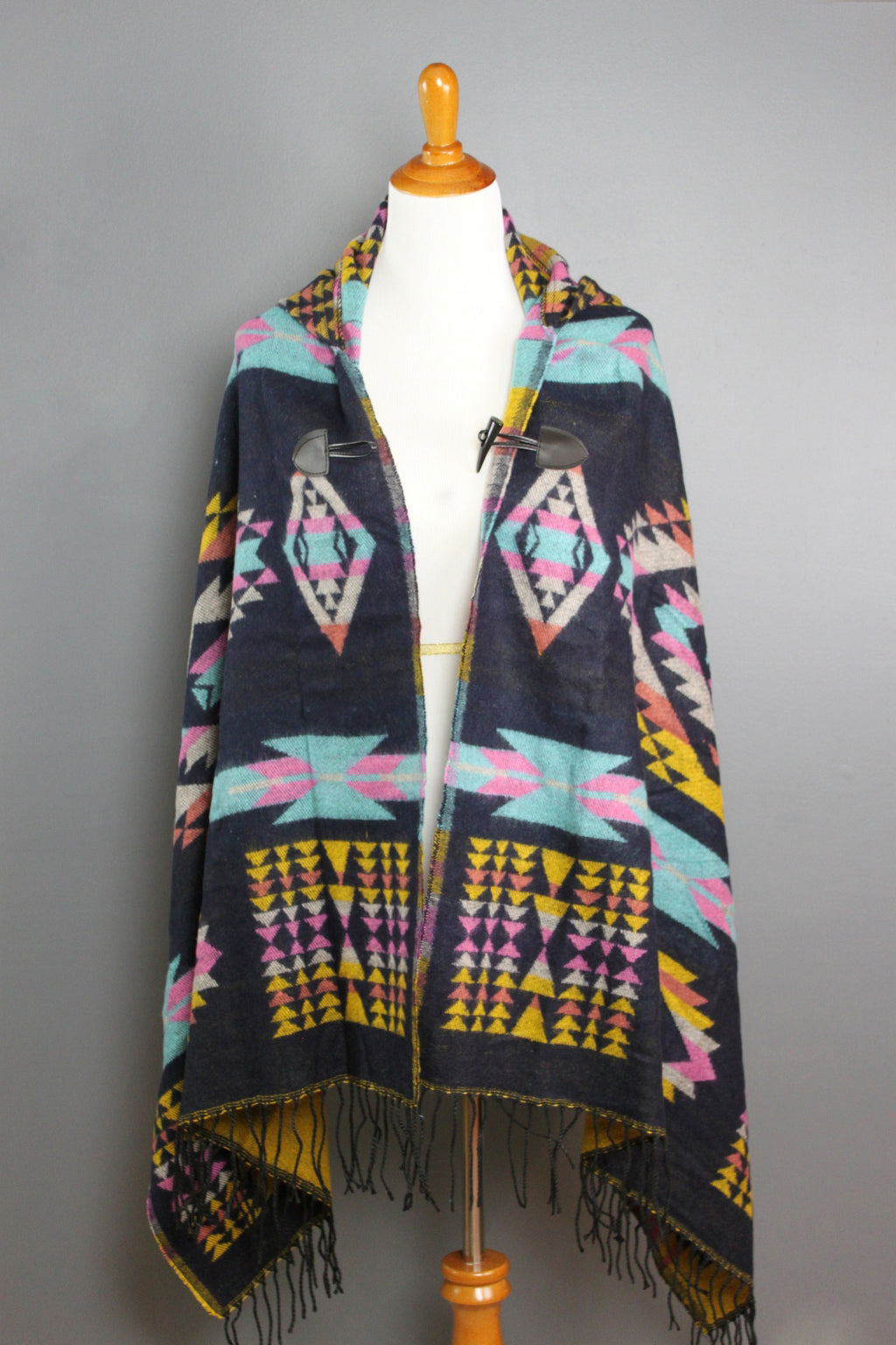 Boho Aztec Printed Poncho