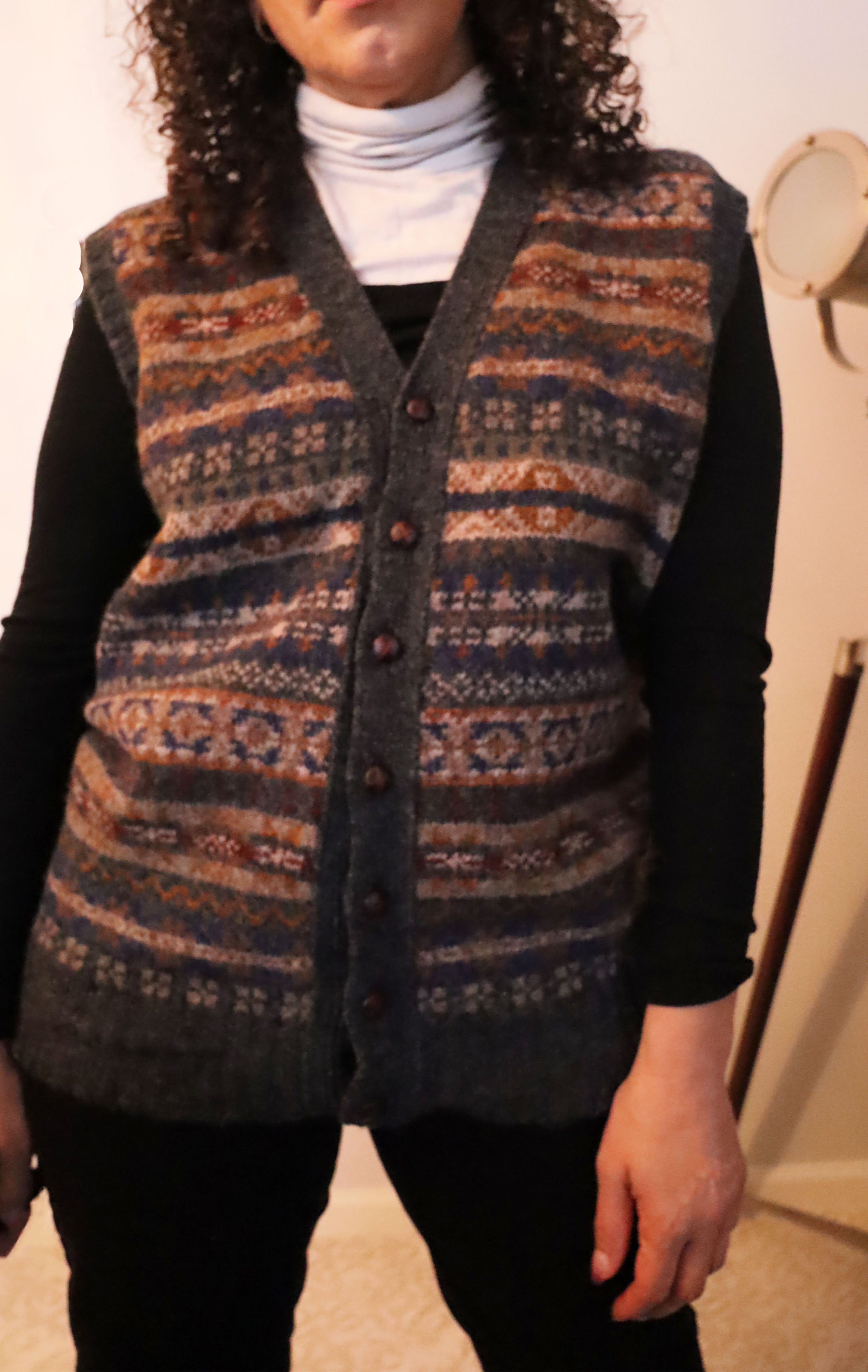Jamieson's Naturally Shetland (Scotland) Men's Button Down Sweater Vest