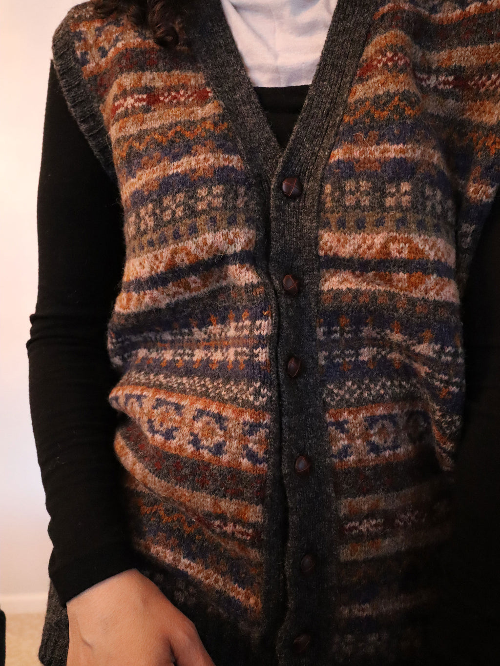 Jamieson's Naturally Shetland (Scotland) Men's Button Down Sweater Vest