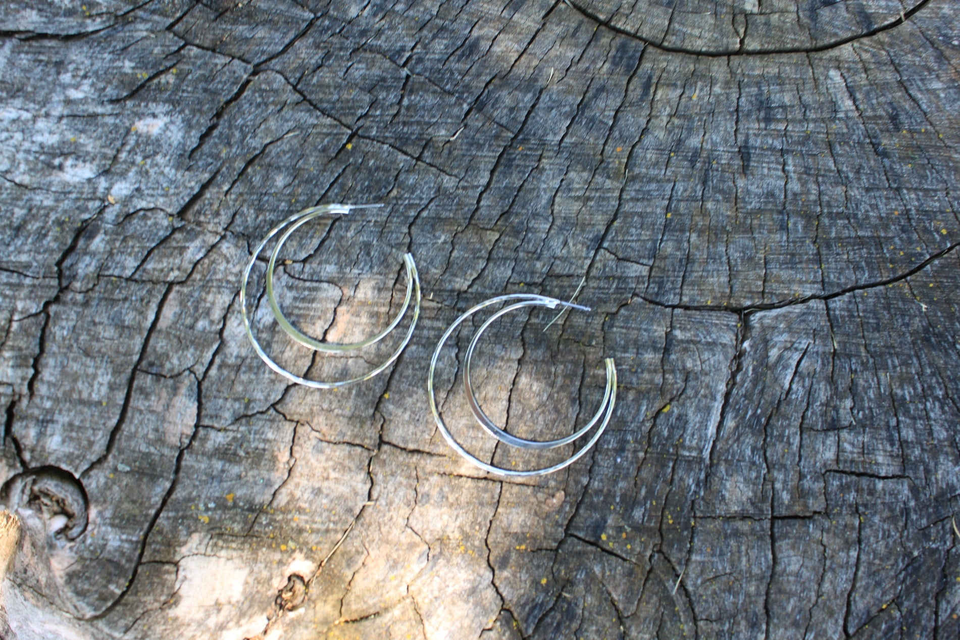 Crescent Open Hoop Earrings