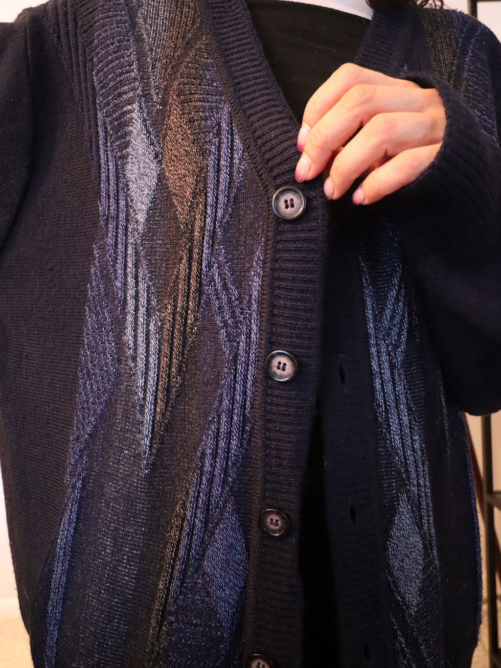 Men's Vintage Cellini Collection Argyle Cardigan Sweater