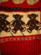 Rare Vintage Blueberry Woolens Teddy Bear Sweater Vest