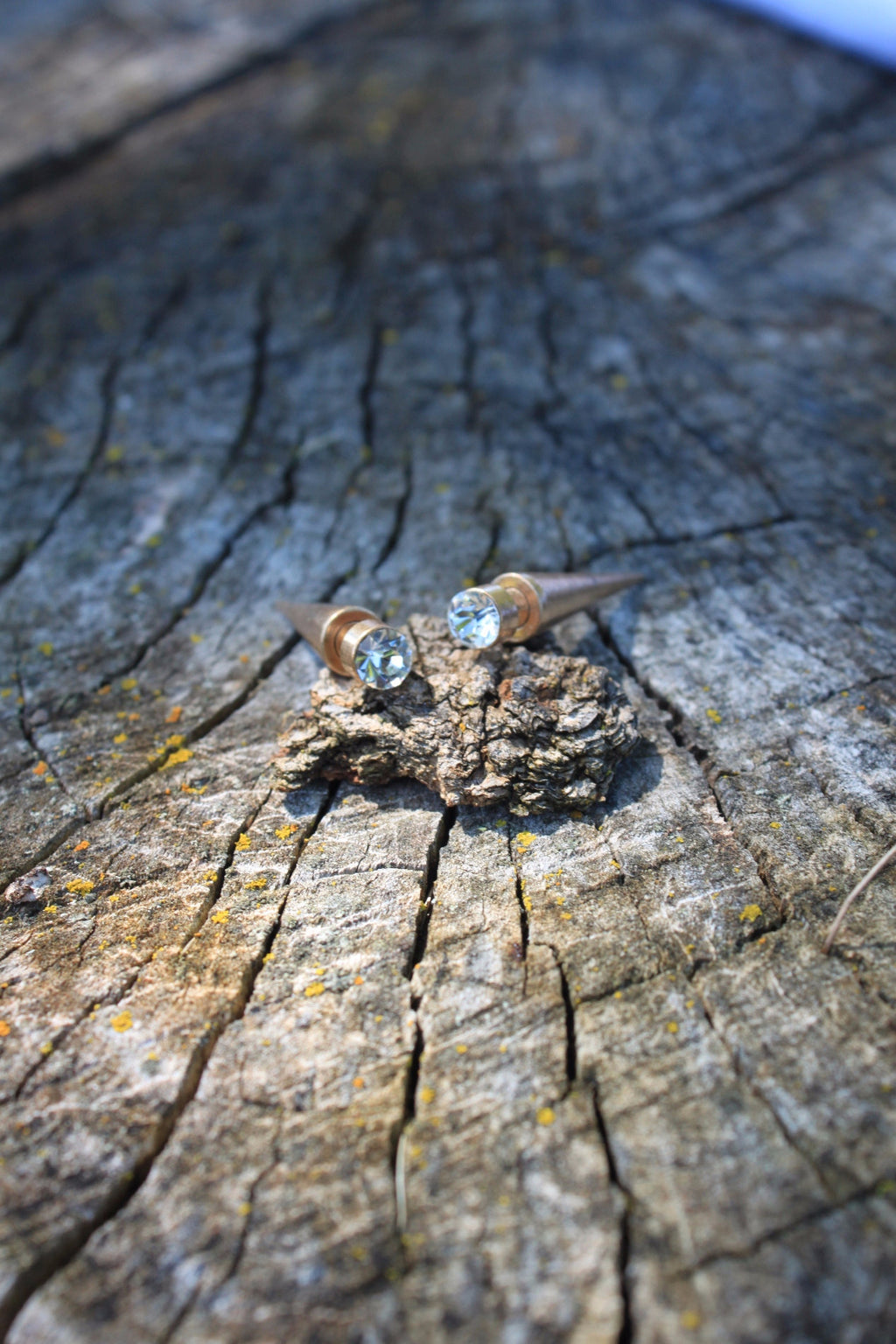 Rhinestone Earrings w/Spike Backing