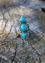 Tibetan Totem Turquoise Ring