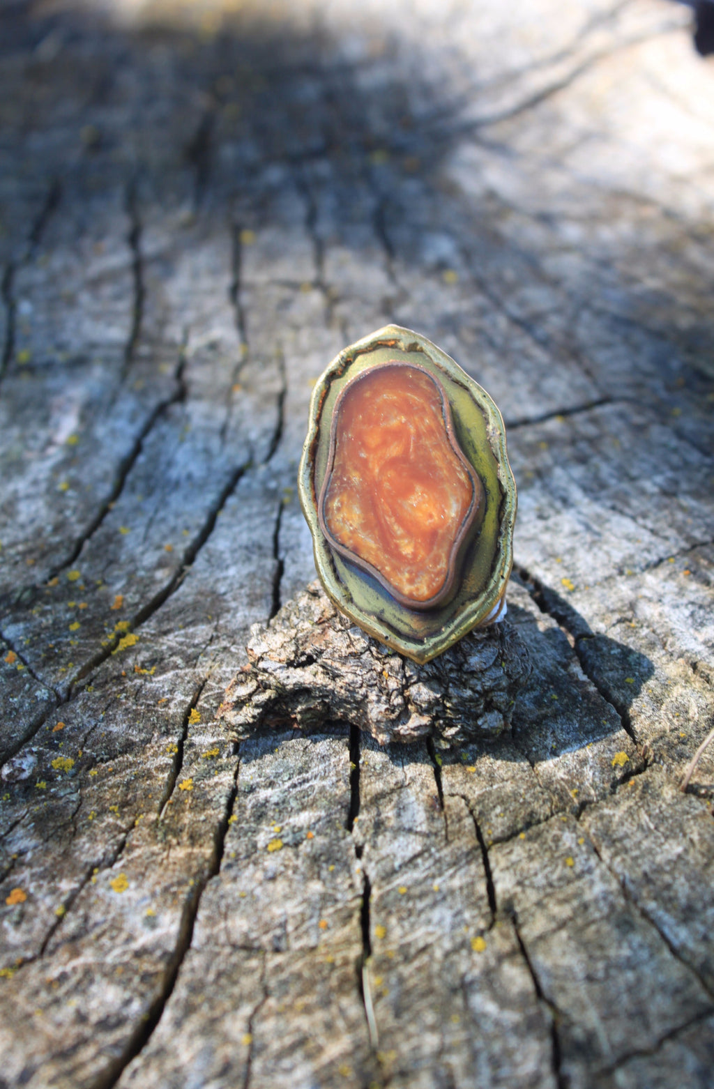 Talha Faux Agate Ring