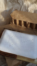 1970s Artist Signed Studio Pottery - Rectangle Platter w/Attached Dip Bowl