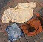 Piece of My Heart Macrame Sweater (Only 1)