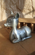 70s Oneida Pewter Deer Fawn Coin Bank