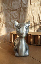 70s Oneida Pewter Deer Fawn Coin Bank