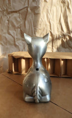 70s Oneida Pewter Deer Fawn Coin Bank