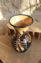 Jamaican Numbered 2-Toned Pottery Vase