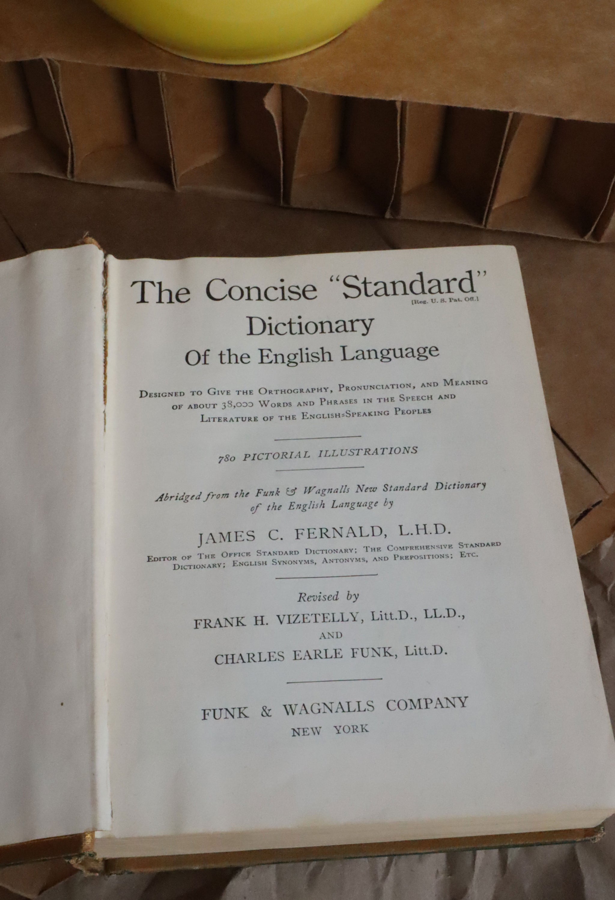 Vintage H.C. Book - The 'Concise" Standard Dictionary of the English Language