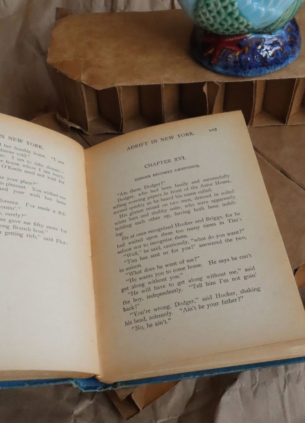 Vintage H.C. Book - Adrift in N.Y. by Horatio Alger Jr.