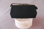 Vintage Audrey Matte Black Snap Handbag