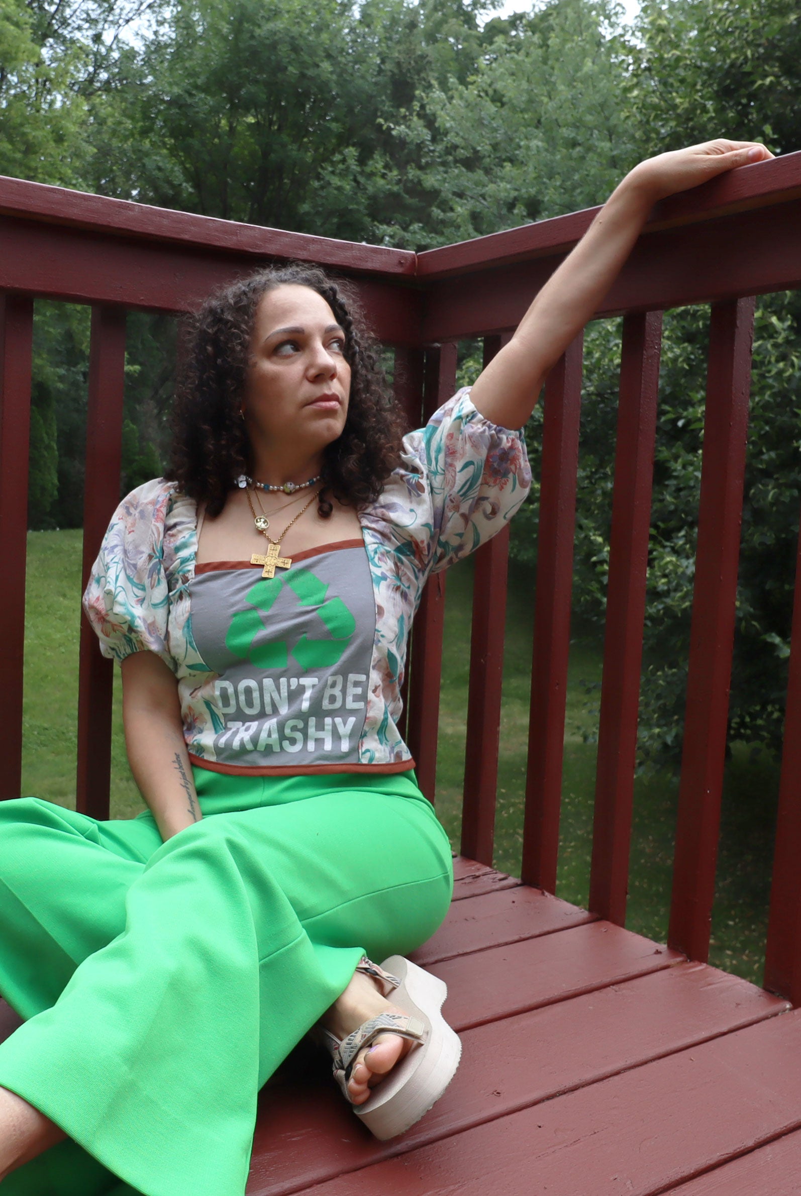 Graphy Mix Media Top - Don't Be Trashy