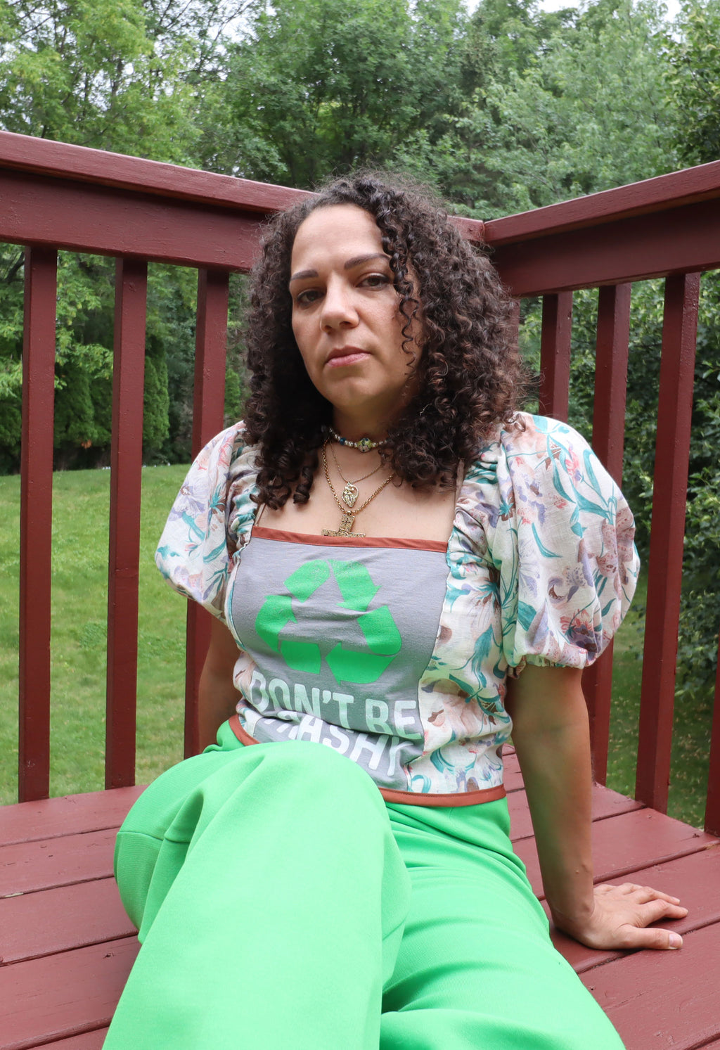 Graphy Mix Media Top - Don't Be Trashy