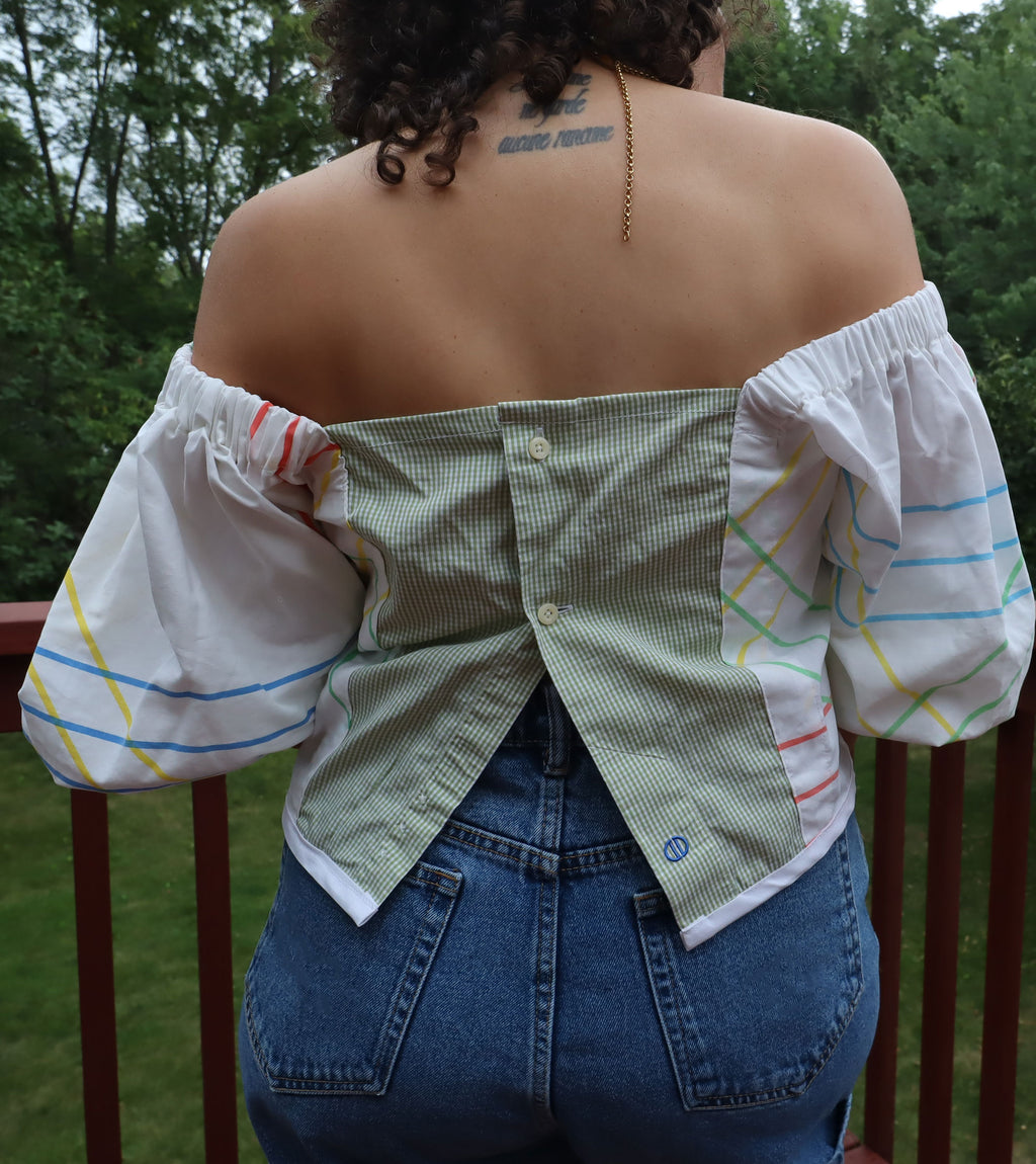 Graphy Mix Media Top - Embroidered Table Runner