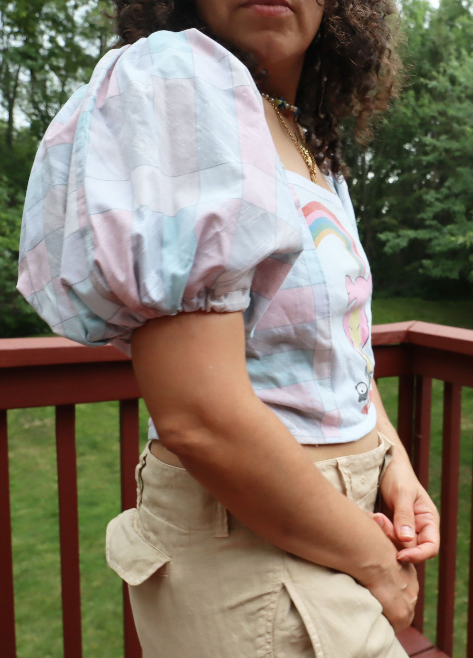 Graphy Mix Media Top - Rainbow Girl