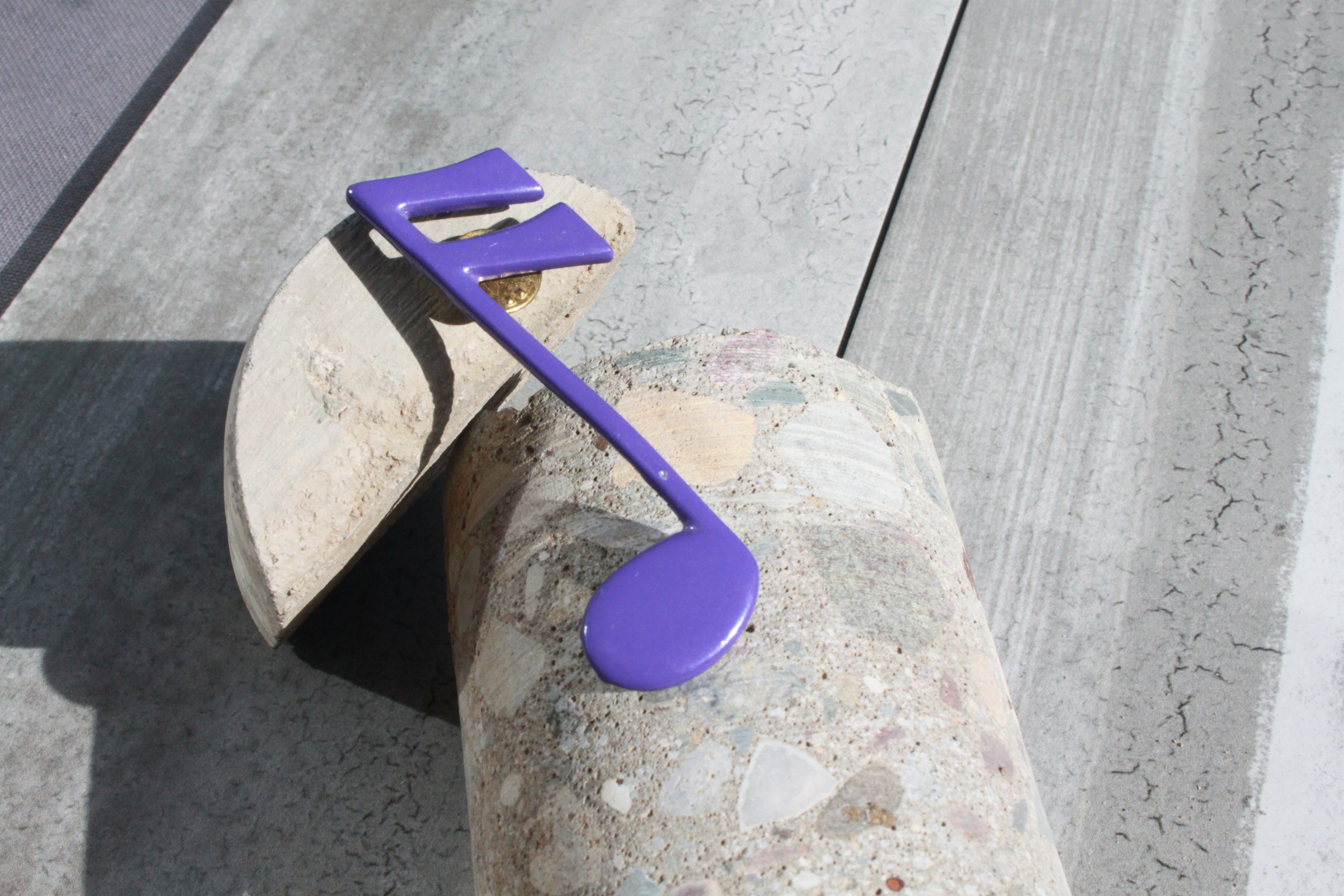 Vintage Purple Music Note Enamel Pin