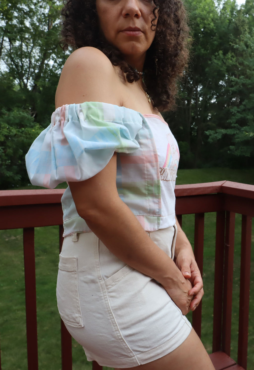 Graphy Mix Media Top - Cmon Get Happy Carebear