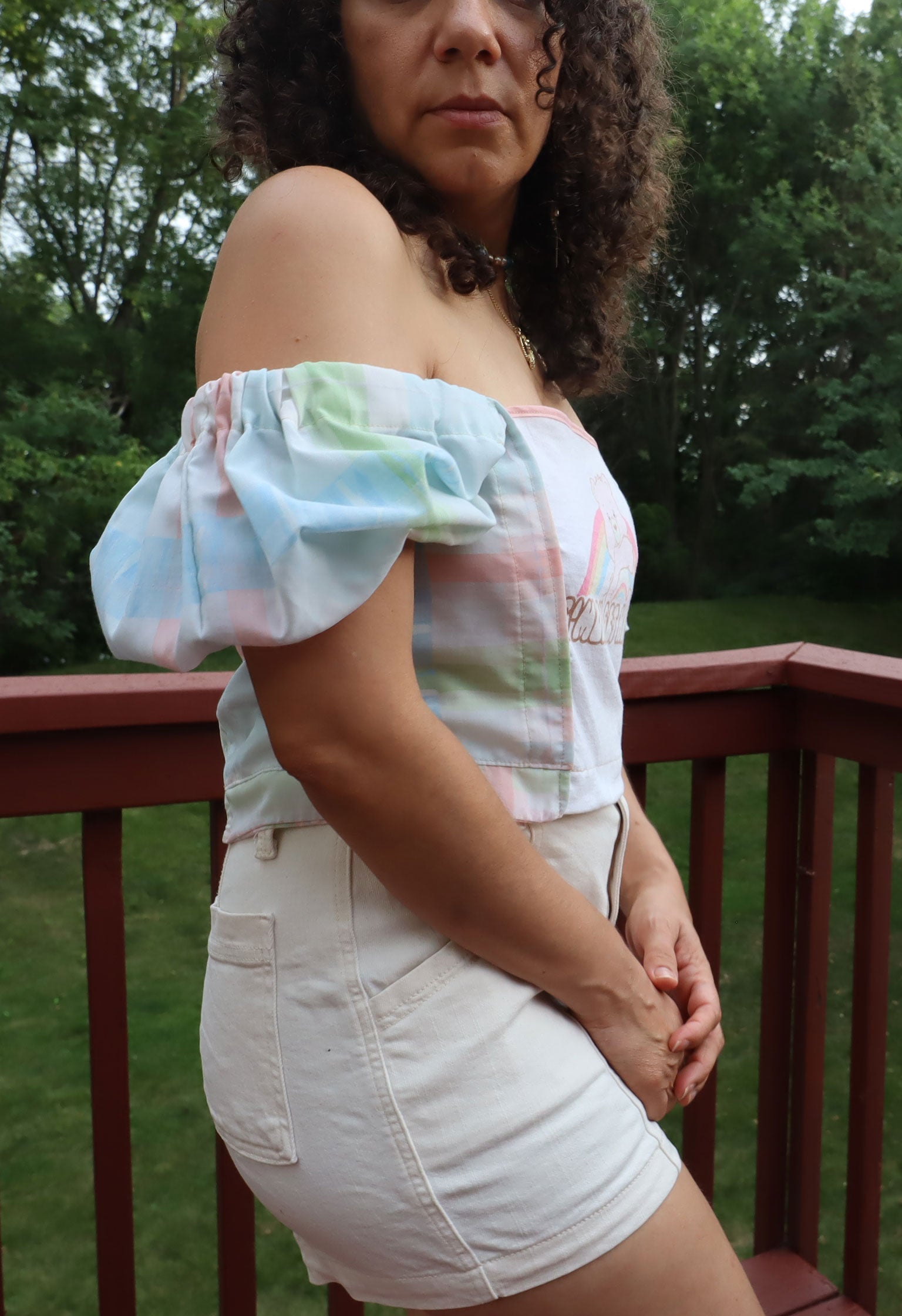 Graphy Mix Media Top - Cmon Get Happy Carebear