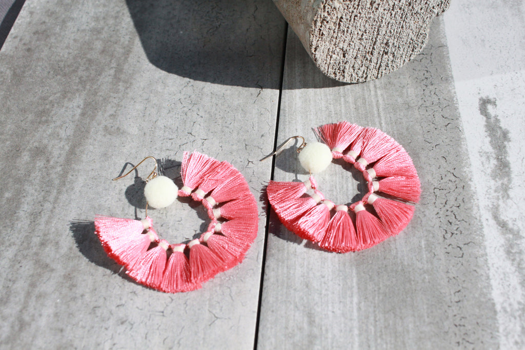 Peach Passementerie Earrings