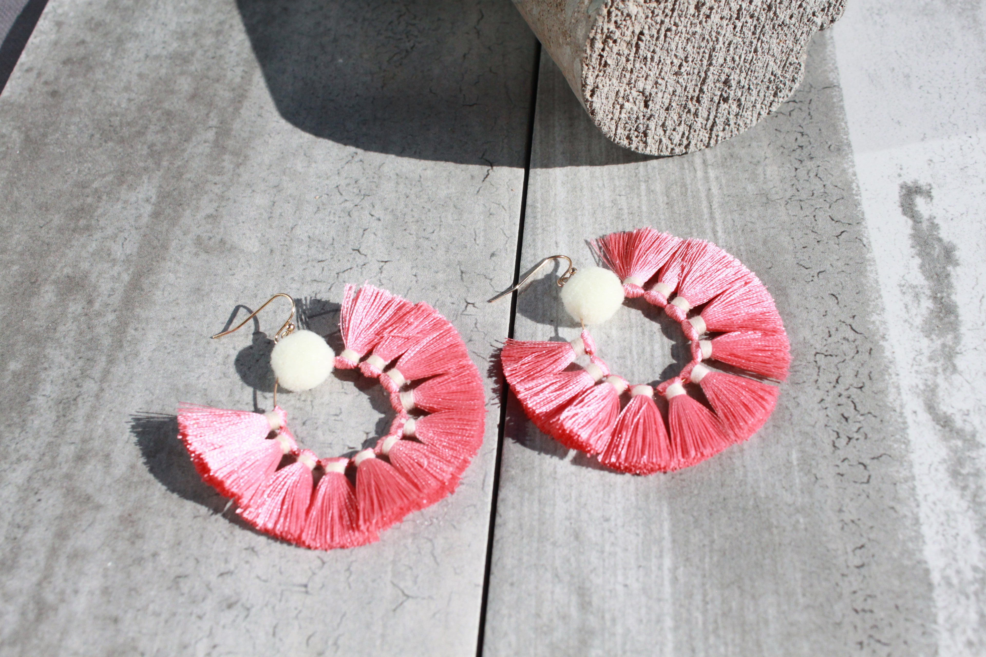 Peach Passementerie Earrings