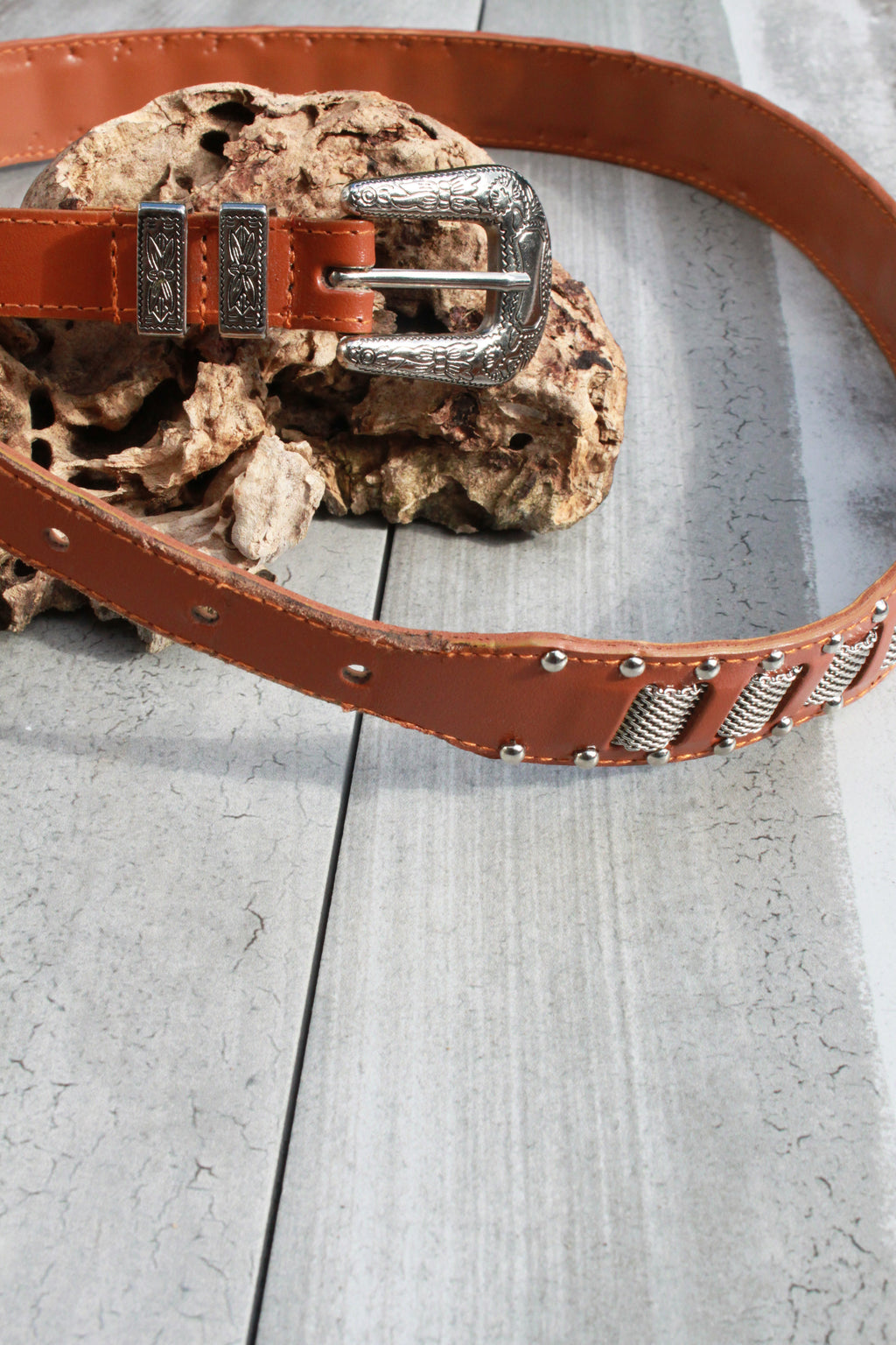 Vintage Belt w/ Mesh Metal Trim (Only 1)