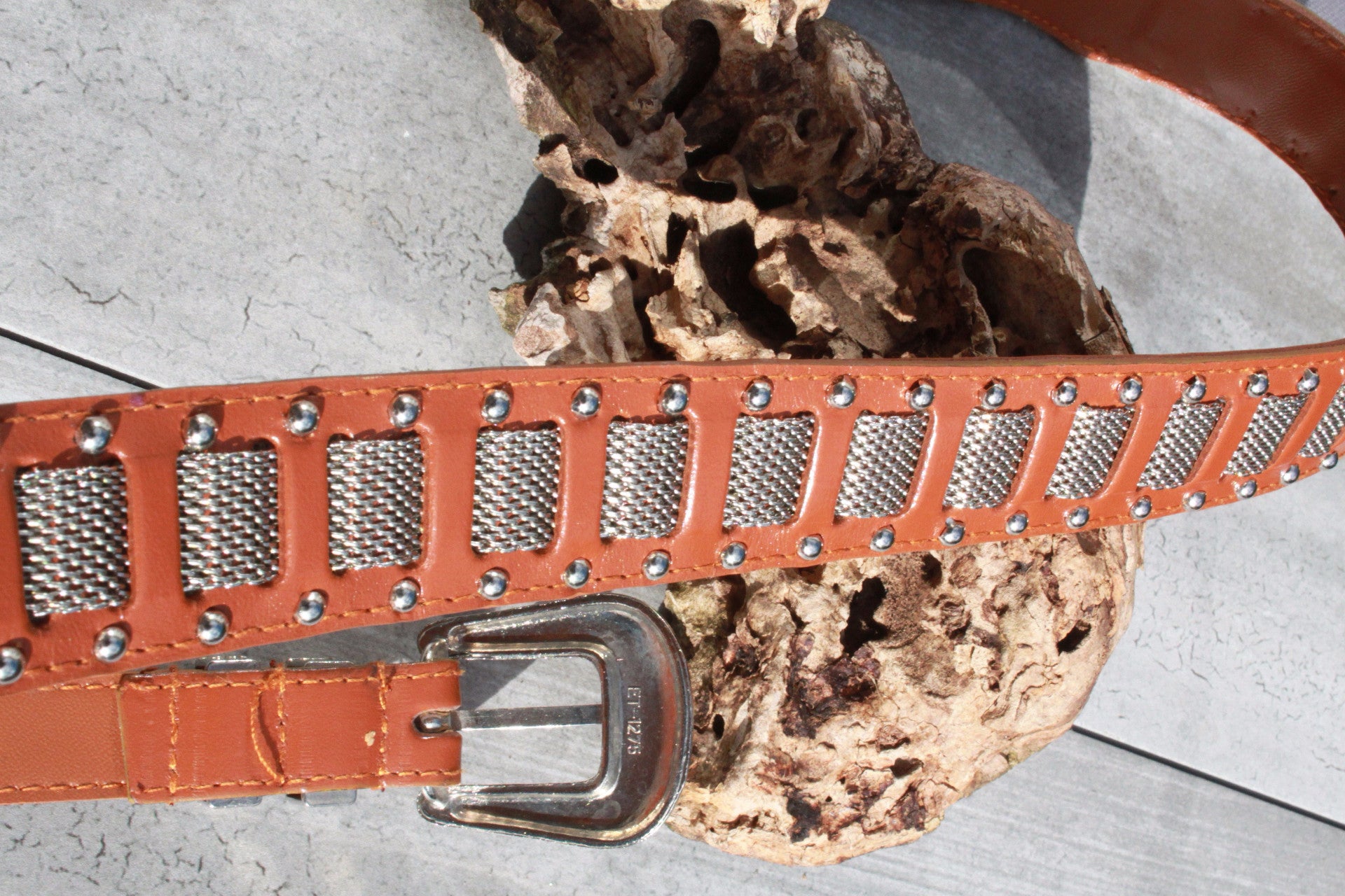 Vintage Belt w/ Mesh Metal Trim (Only 1)