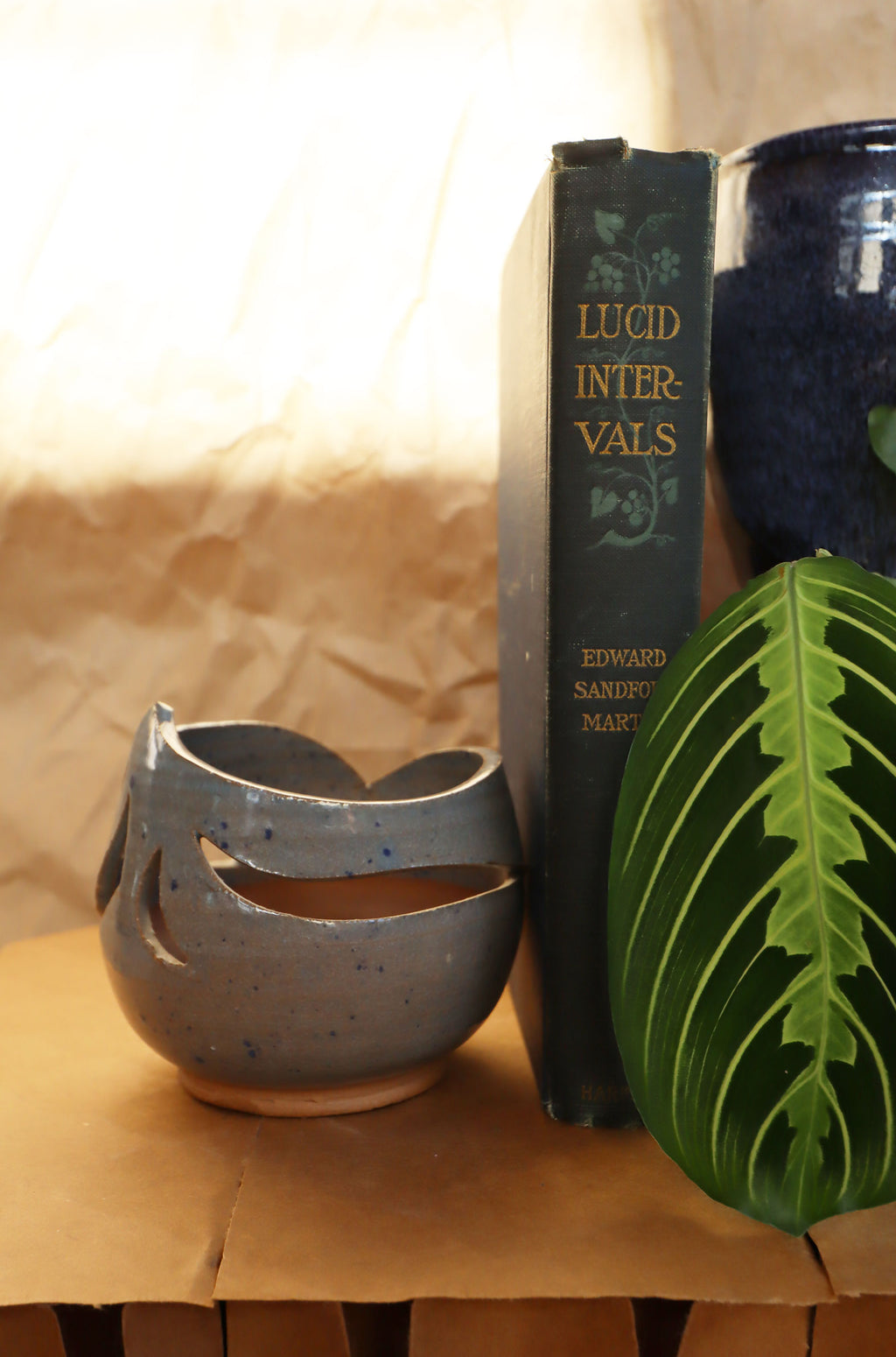 70s Open Cut Studio Pottery Plant Holder