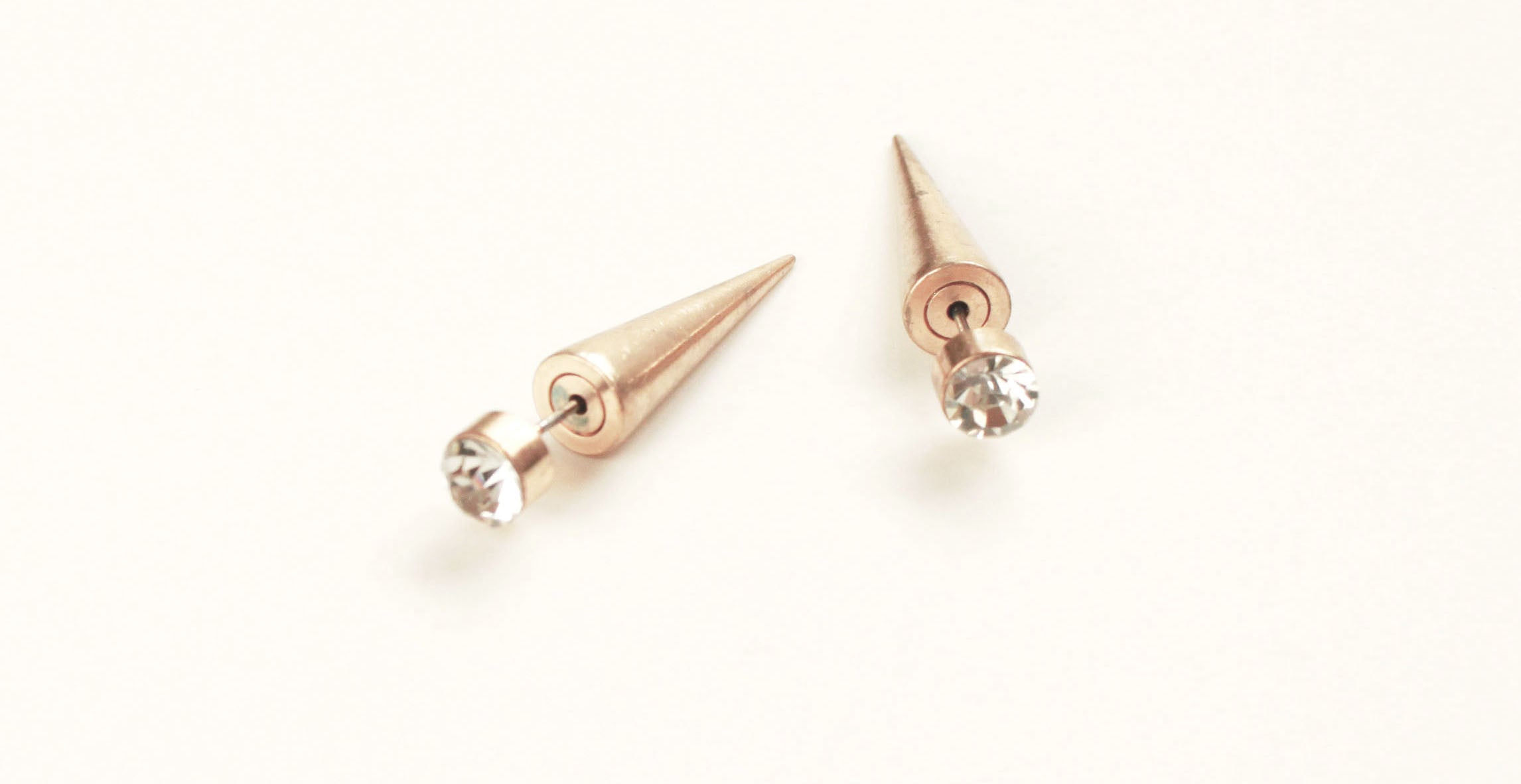 Rhinestone Earrings w/Spike Backing