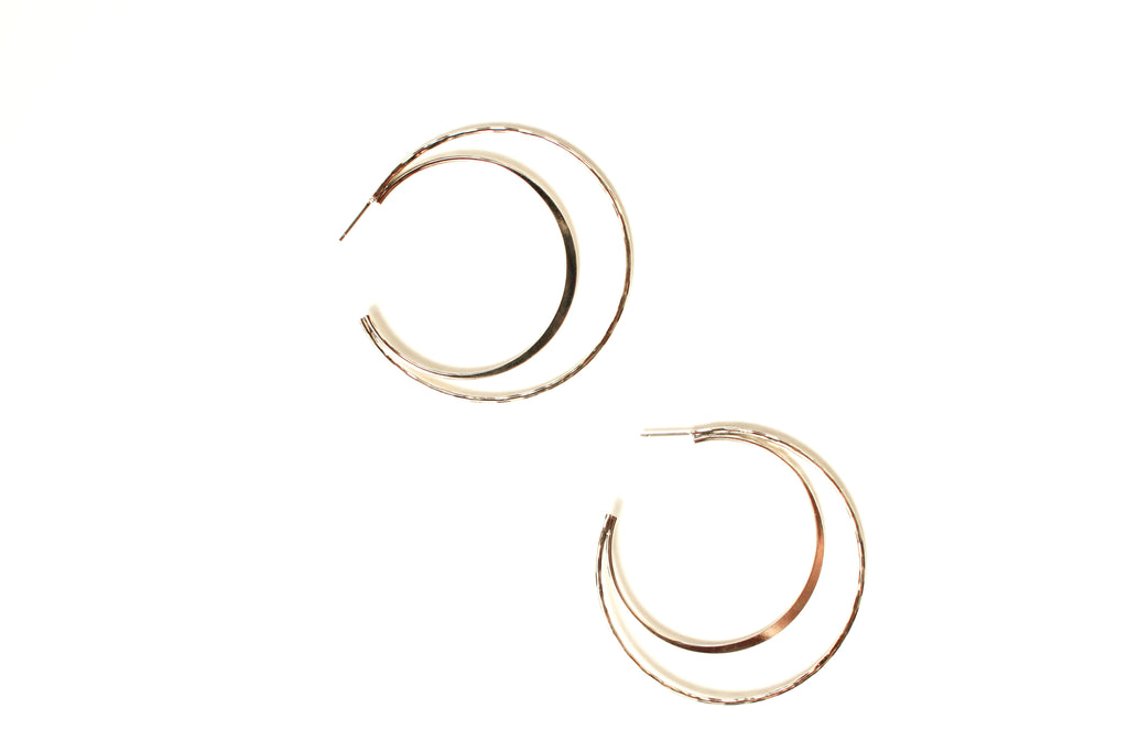 Crescent Open Hoop Earrings