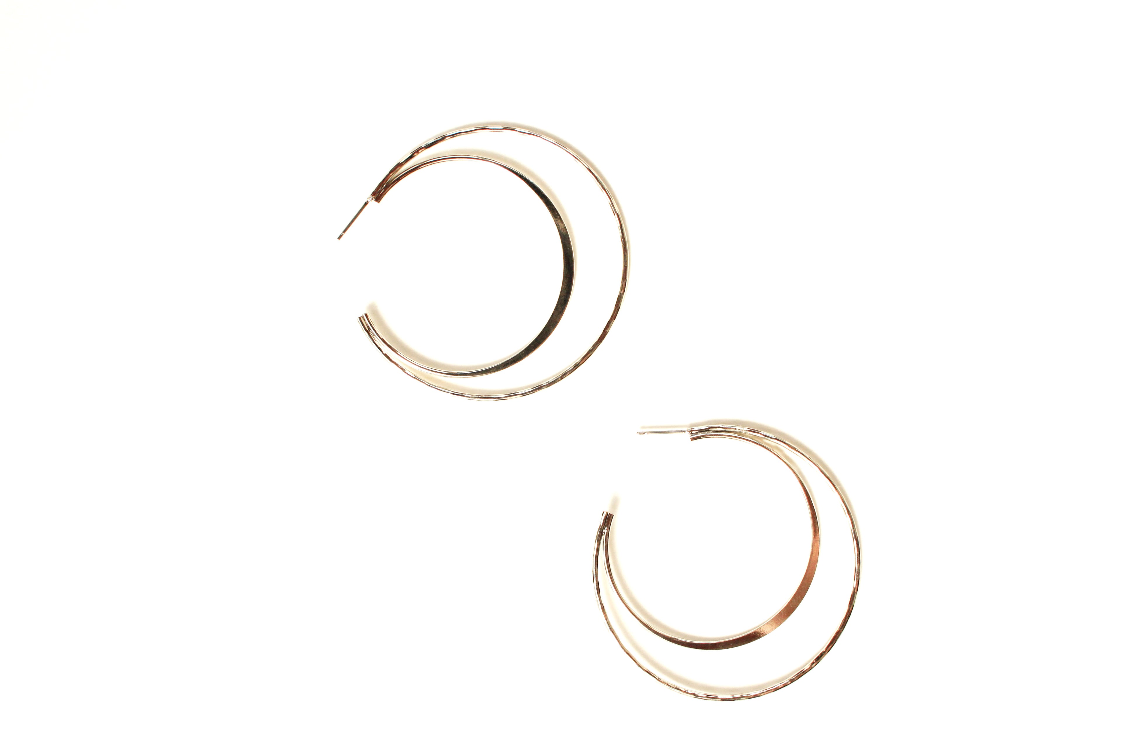 Crescent Open Hoop Earrings