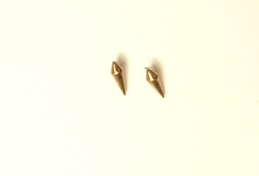 Leopold Antique Bronze Long Spike Earrings