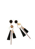 Moving Parts Black & Gold Earrings