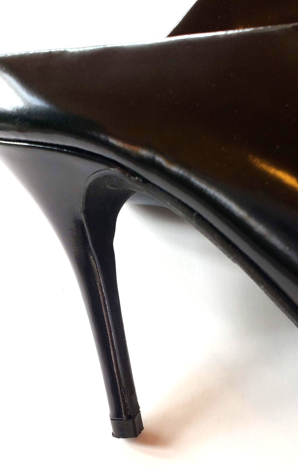 Jeffrey Campbell Handmade Ibiza Last Black Matte & Patent Slip-on Stilettos