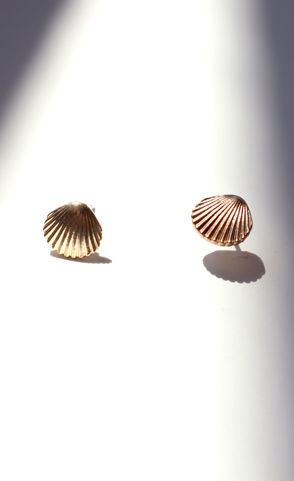 Vintage Gold Mini Shell Post Earrings