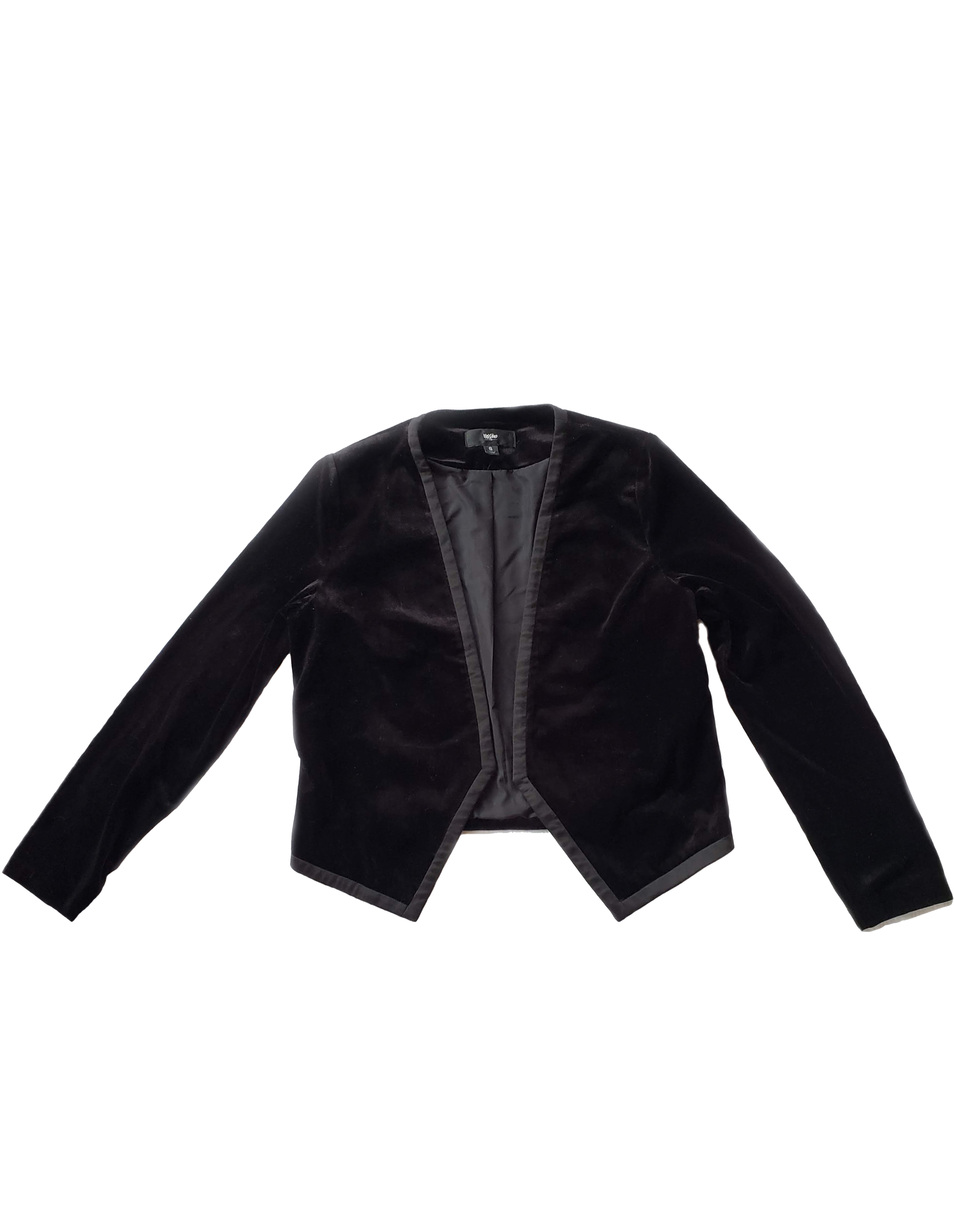 Mossimo Black Velvet Bolero Jacket