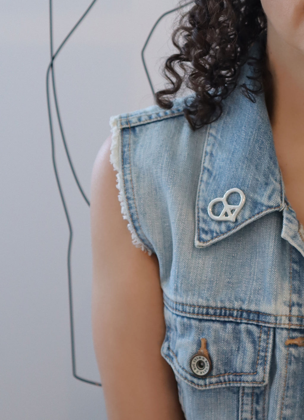 Vintage Peace & Love Pin