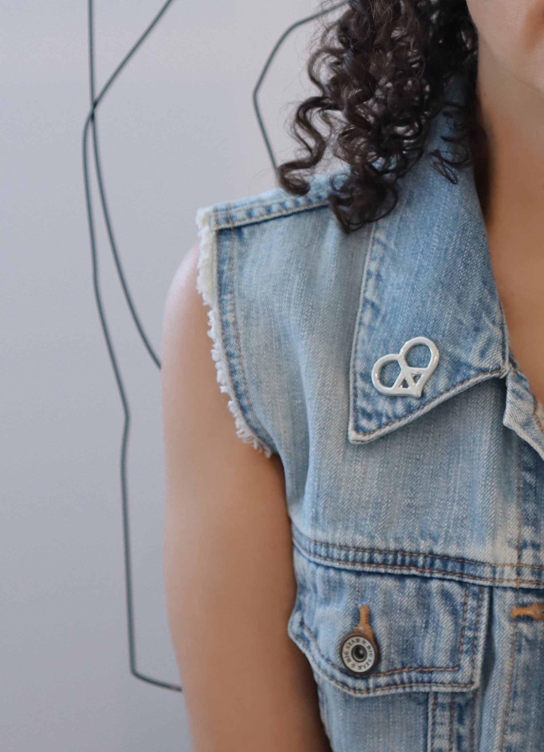 Vintage Peace & Love Pin