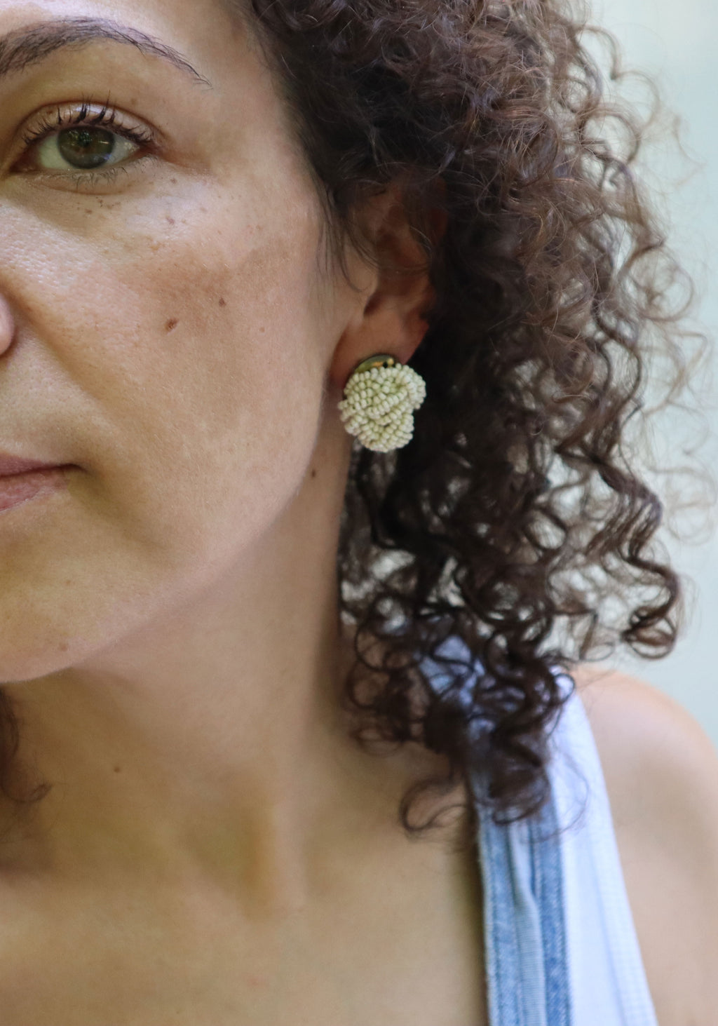 Vintage Knotted Pearl Clip-On Earrings