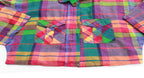 Vintage 80s Madras Plaid Crop Top